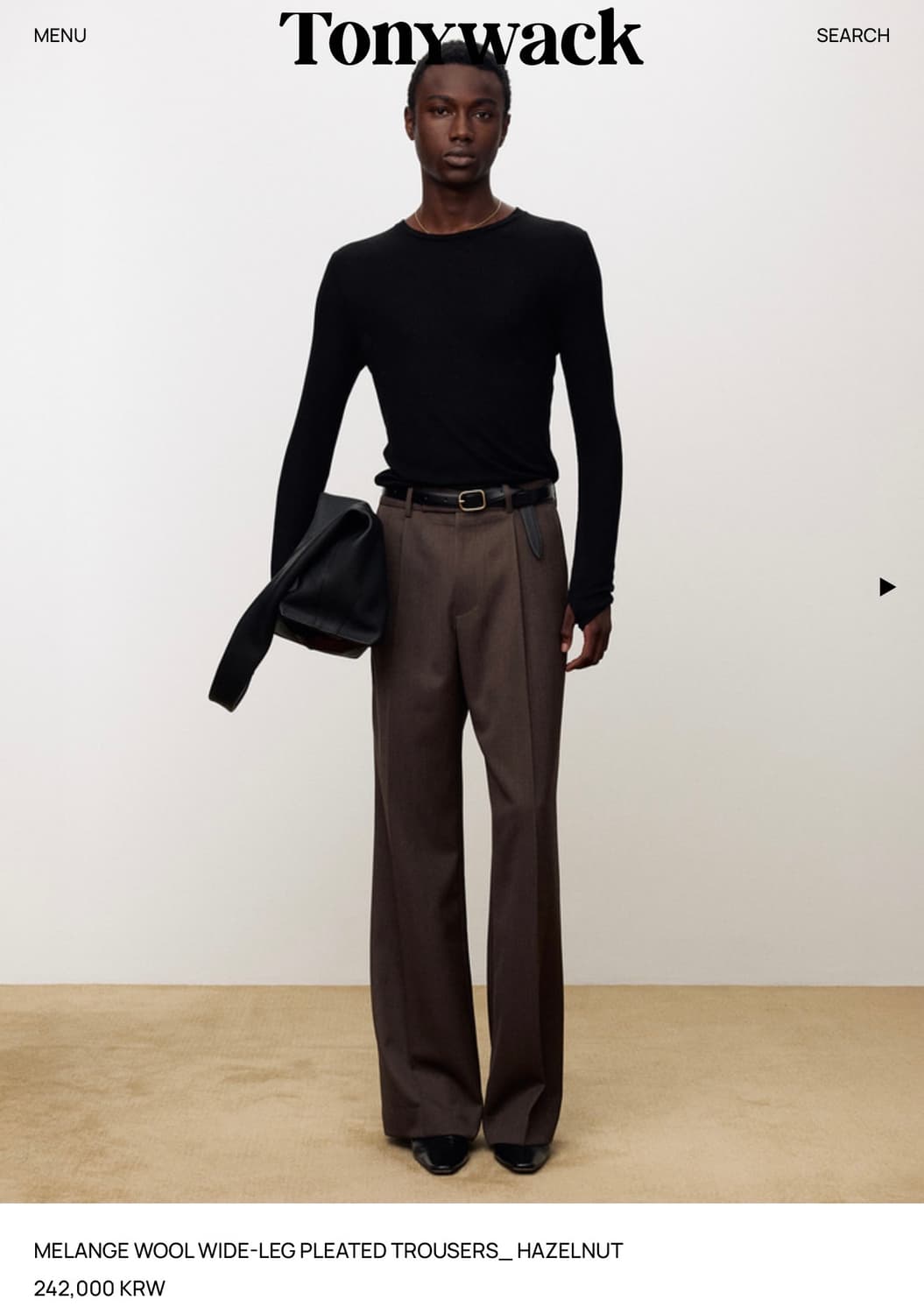 토니웩 25FW 메란지 울 레그 와이드 슬랙스 28 새상품 상품이미지1