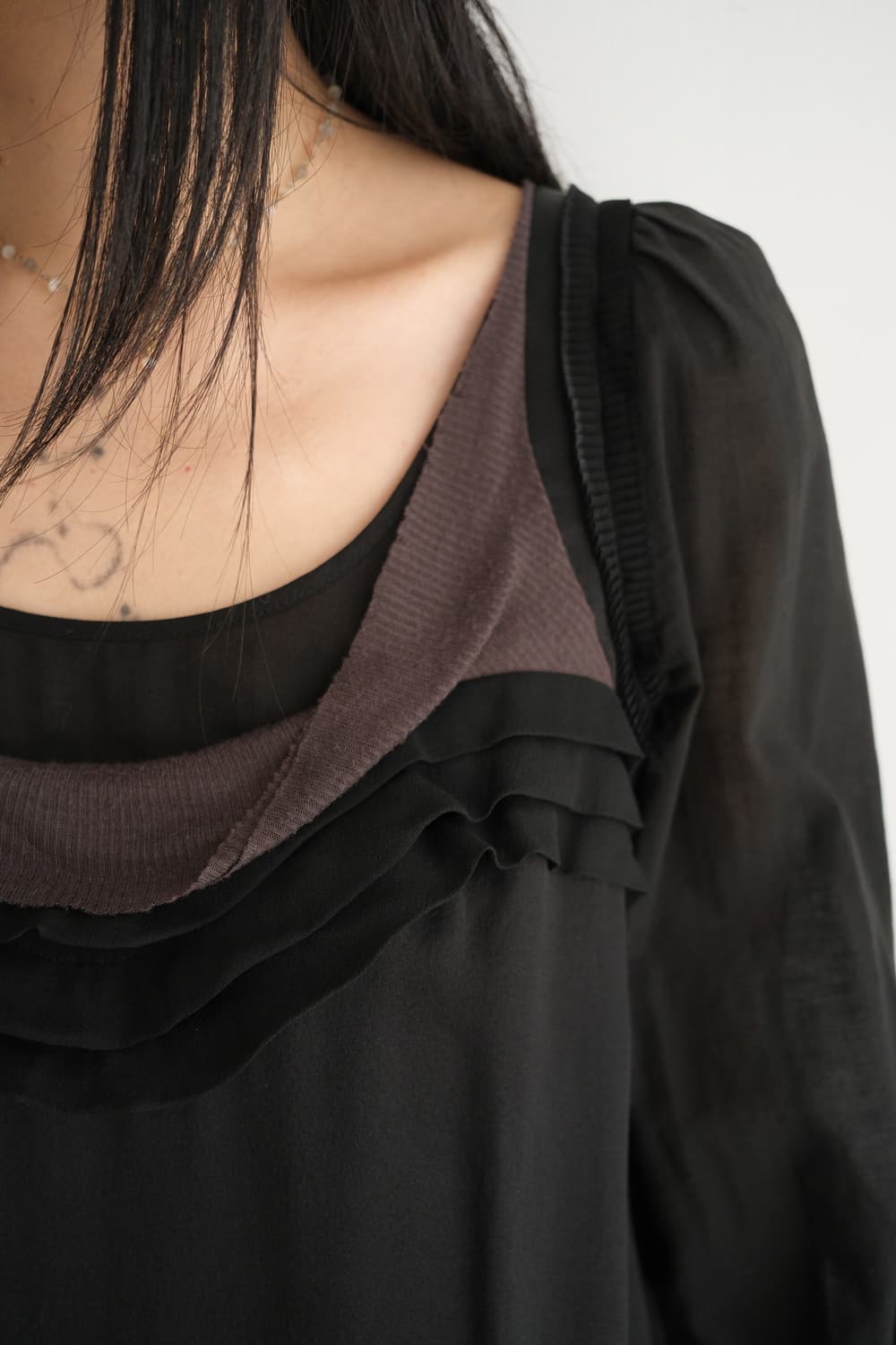 Lettering silk dress 상품이미지5