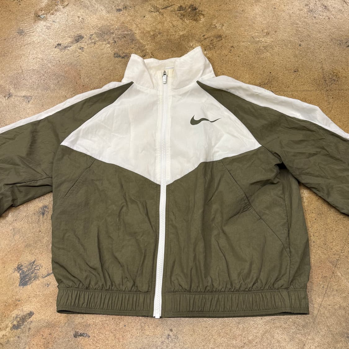 [정품/XL] 나이키 바람막이 화이트 카키 b14 상품이미지3