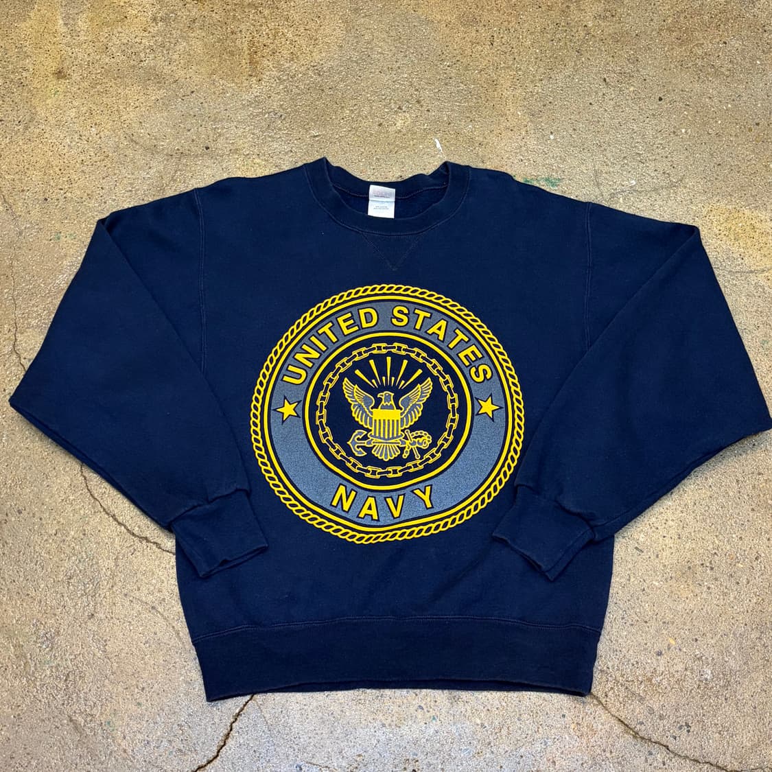 90s Made in USA 빈티지 밀리터리 US 네이비 맨투맨 상품이미지1