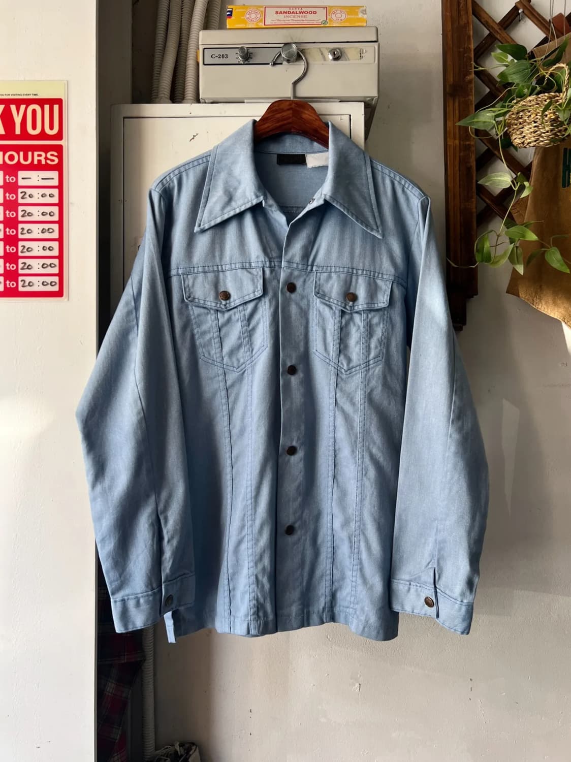 [M]70's Sears USA 시어스 웨스턴 데님 셔츠 상품이미지1