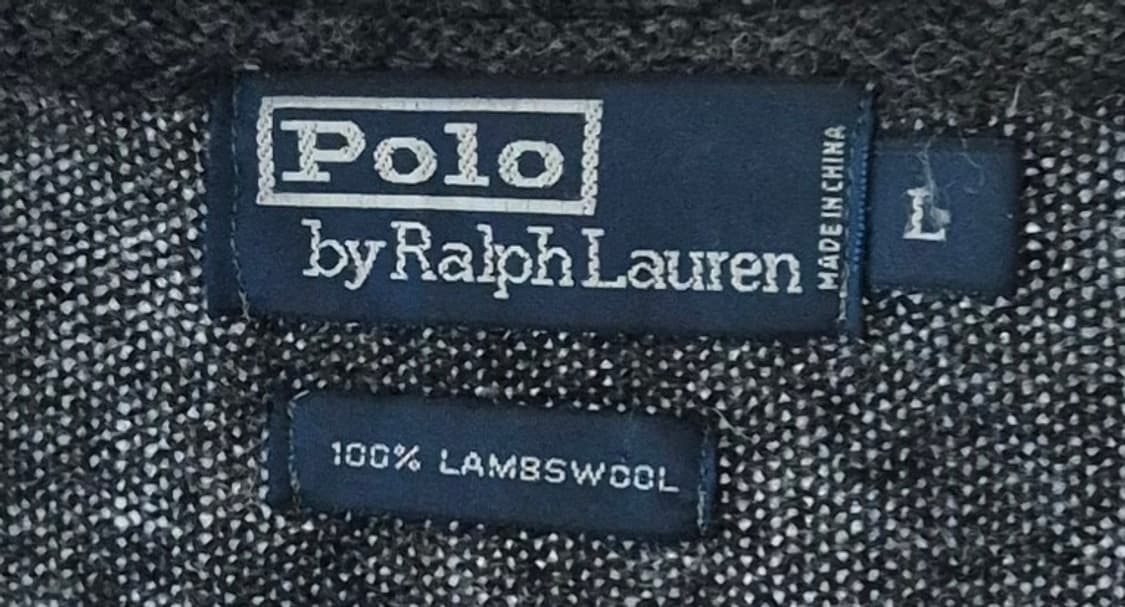 L (100) 폴로랄프로렌 다크그레이 램스울 니트 가디건  상품이미지3