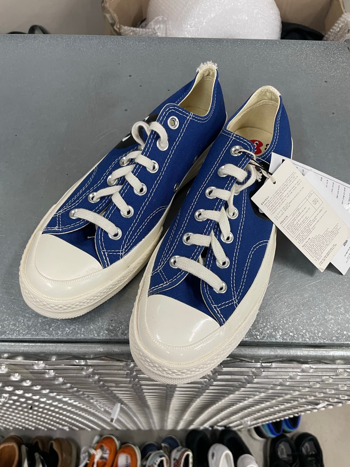 컨버스 x 꼼데 블루 로우 255mm(박스x)(gr-4617) 상품이미지2