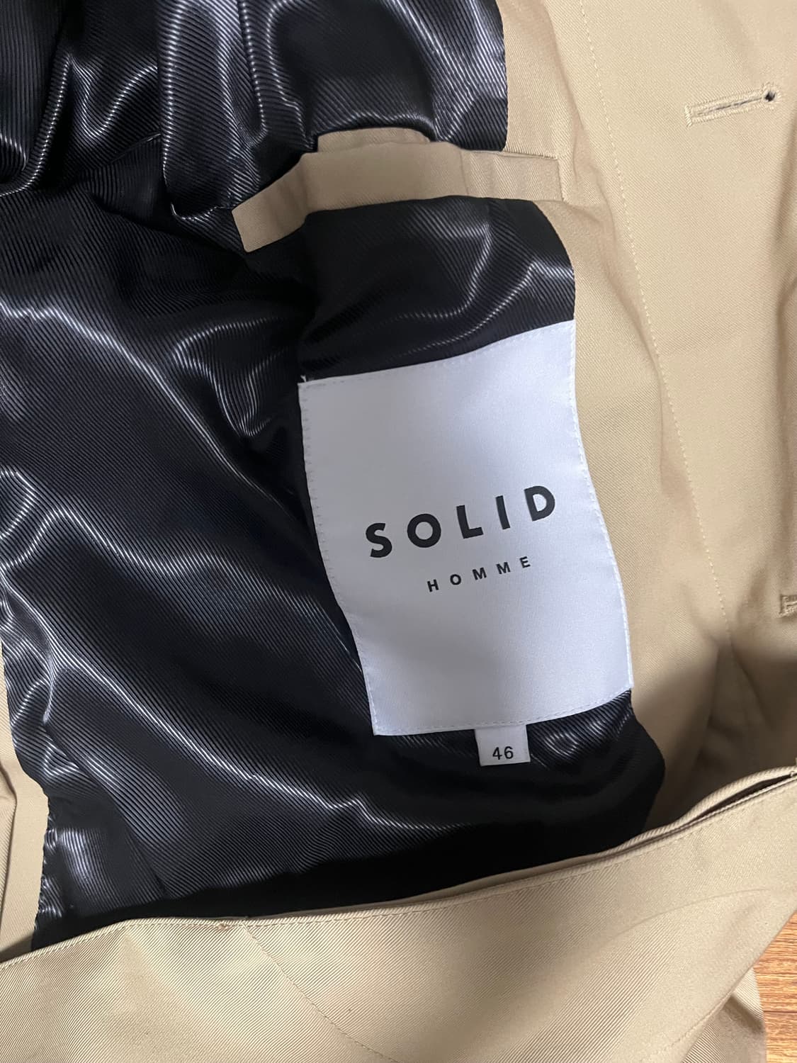 솔리드옴므 베이지색 코트 46 상품이미지3