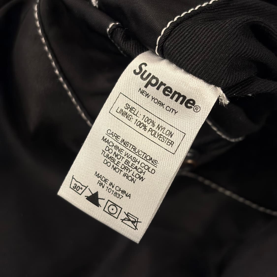 [L] 17ss 슈프림 콘트라베이스 리버시블 블랙 봄버 자켓 B528 상품이미지9