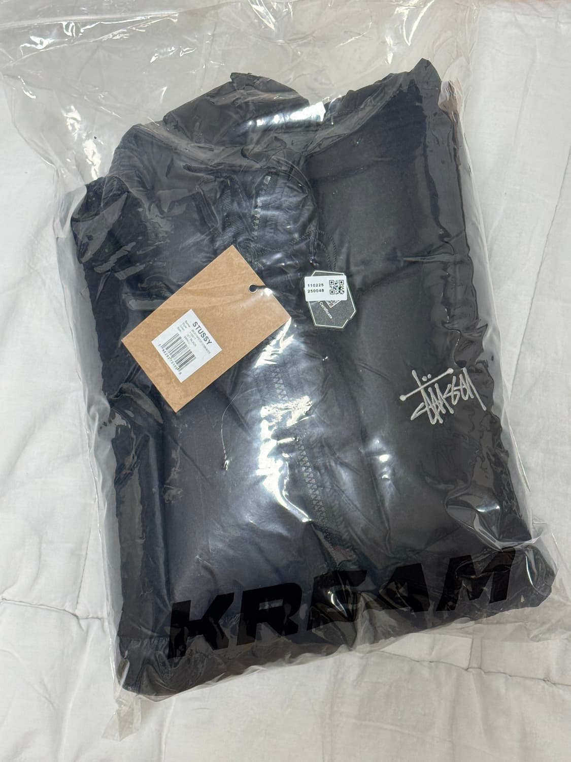 (새상품) 스투시 마이크로 립스탑 다운 자켓 제트 블랙 S 상품이미지3