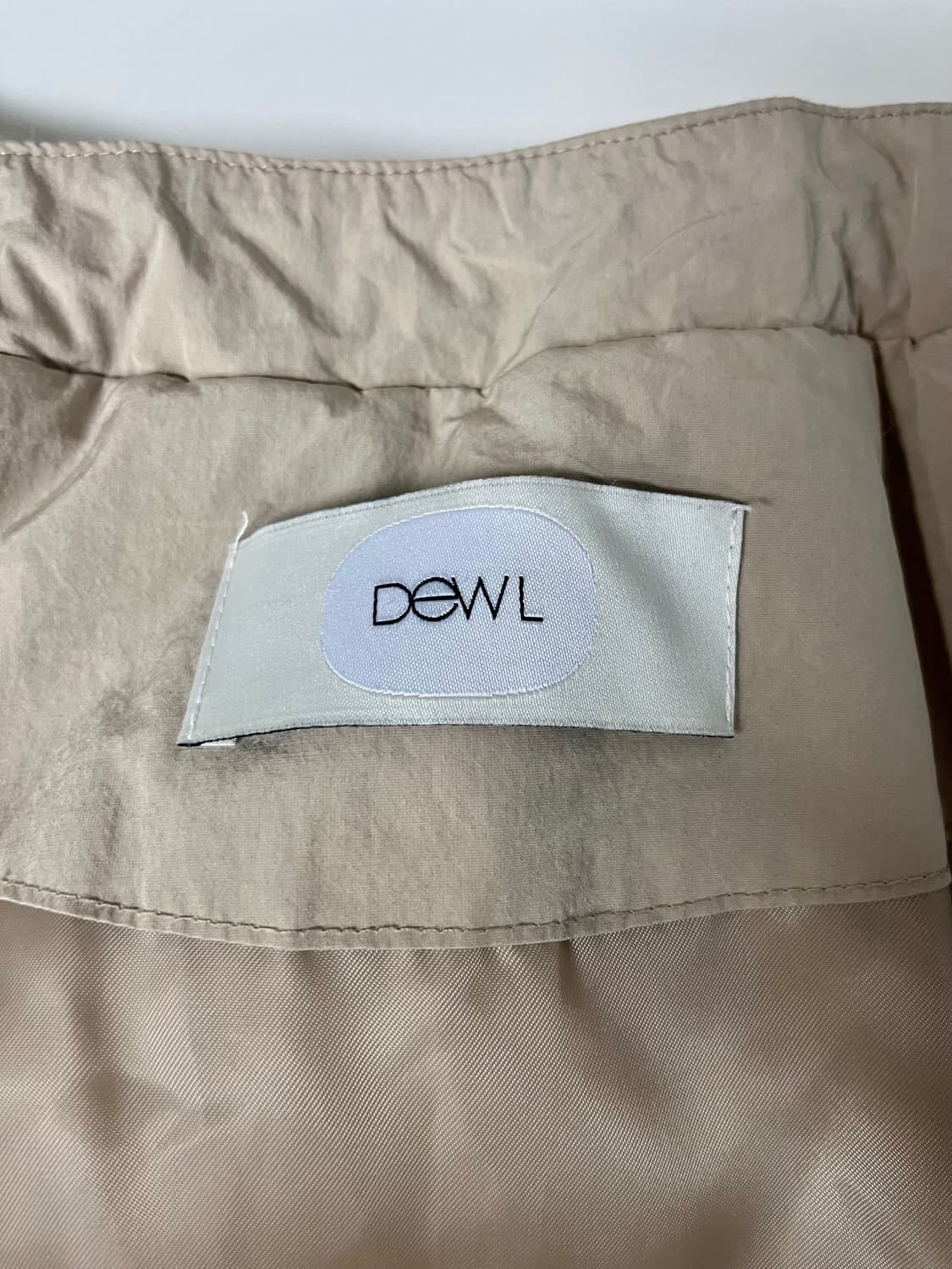 55) 듀엘 DEWL 니트 카라 구스다운 패딩 베이지 상품이미지6