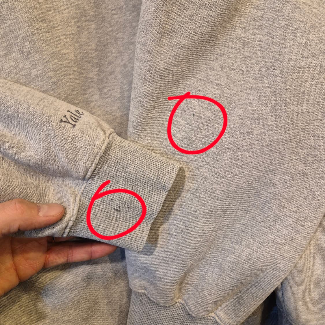 (M)YALE 그레이 후드 상품이미지6