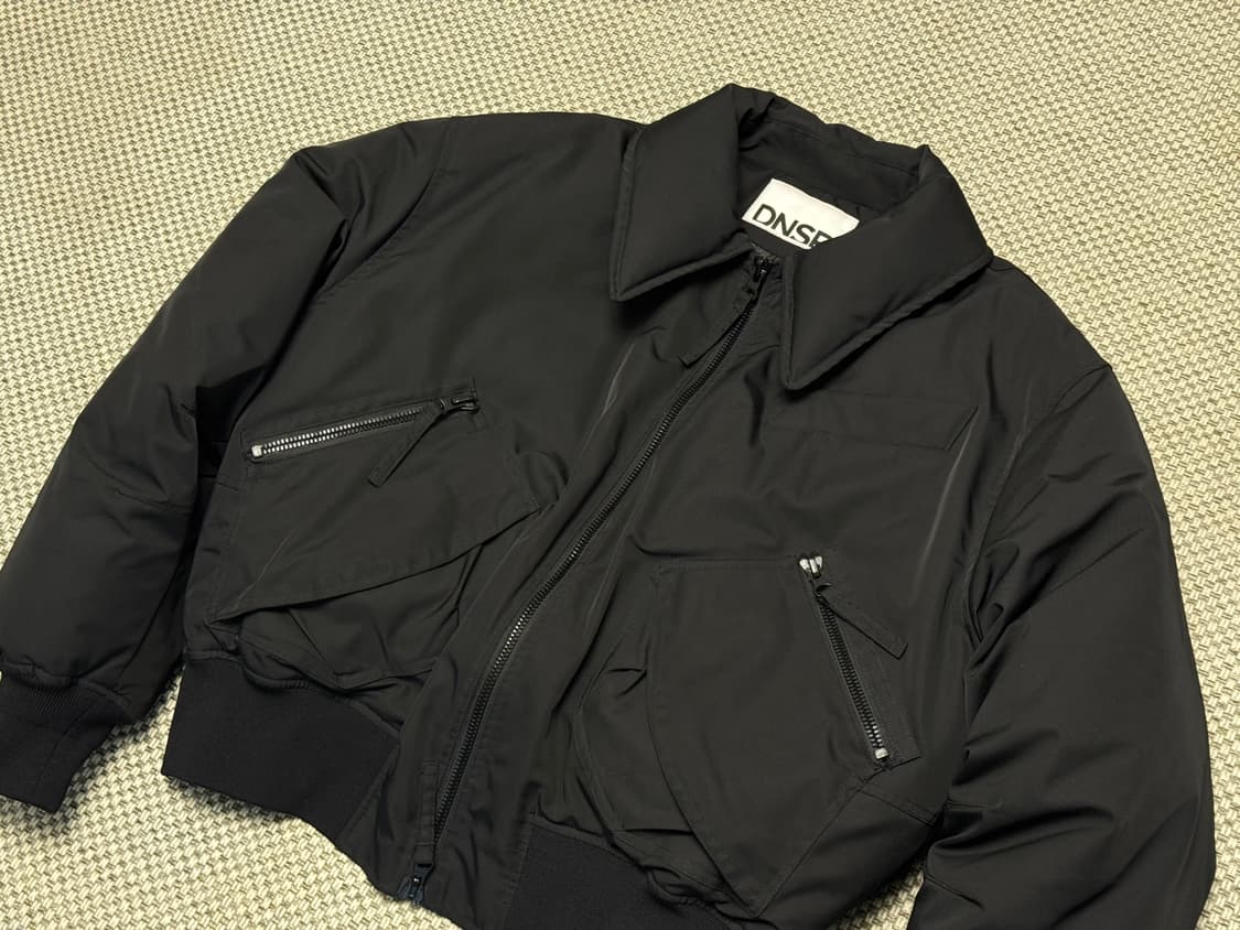 [L] 디앤써 (dnsr) 플라이트 크롭 패딩 점퍼 블랙 상품이미지6