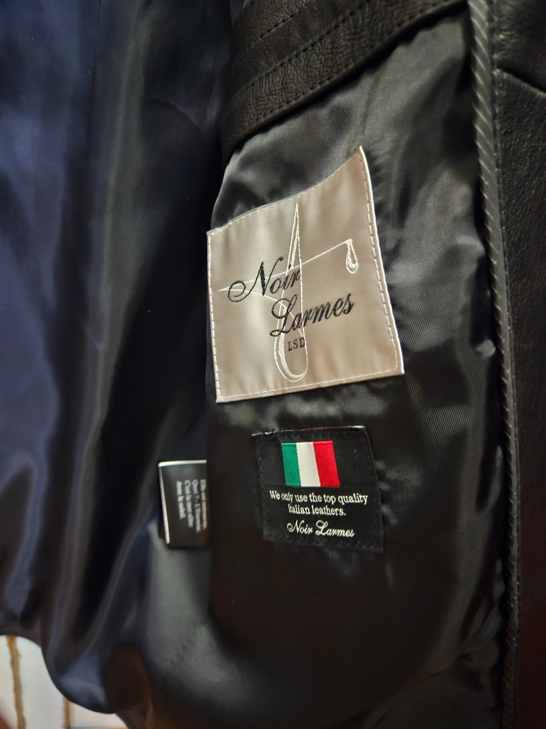 44) 느와르 라르메스 STANDARD JK#8 싱글라이더 블루종 가죽 상품이미지3