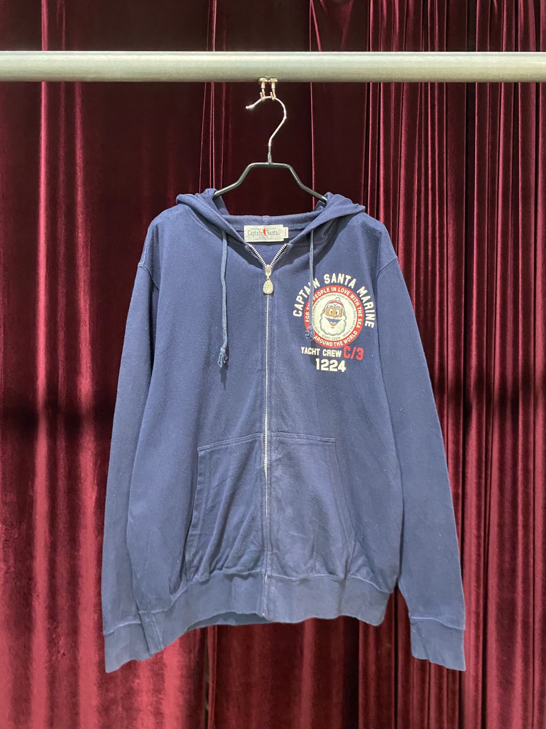 CAPTAIN SANTA navy hood zip-up 상품이미지1