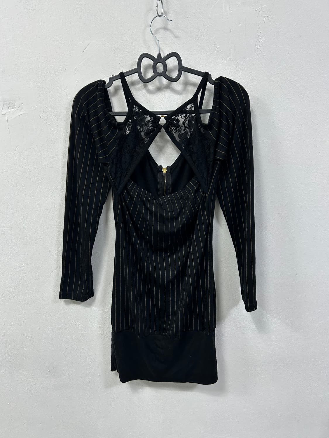 [LA*BUS] 오네갸루 골드 스트라이프 오프숄더 롱슬리브 상품이미지6