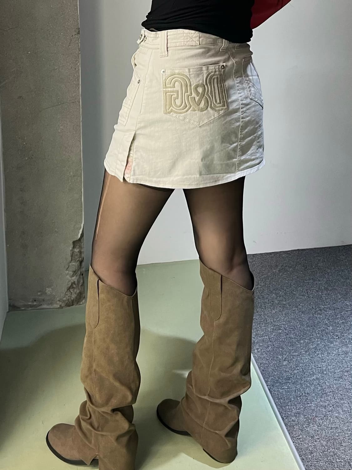 돌체앤가바나 y2k D&G 미니 스커트 상품이미지3