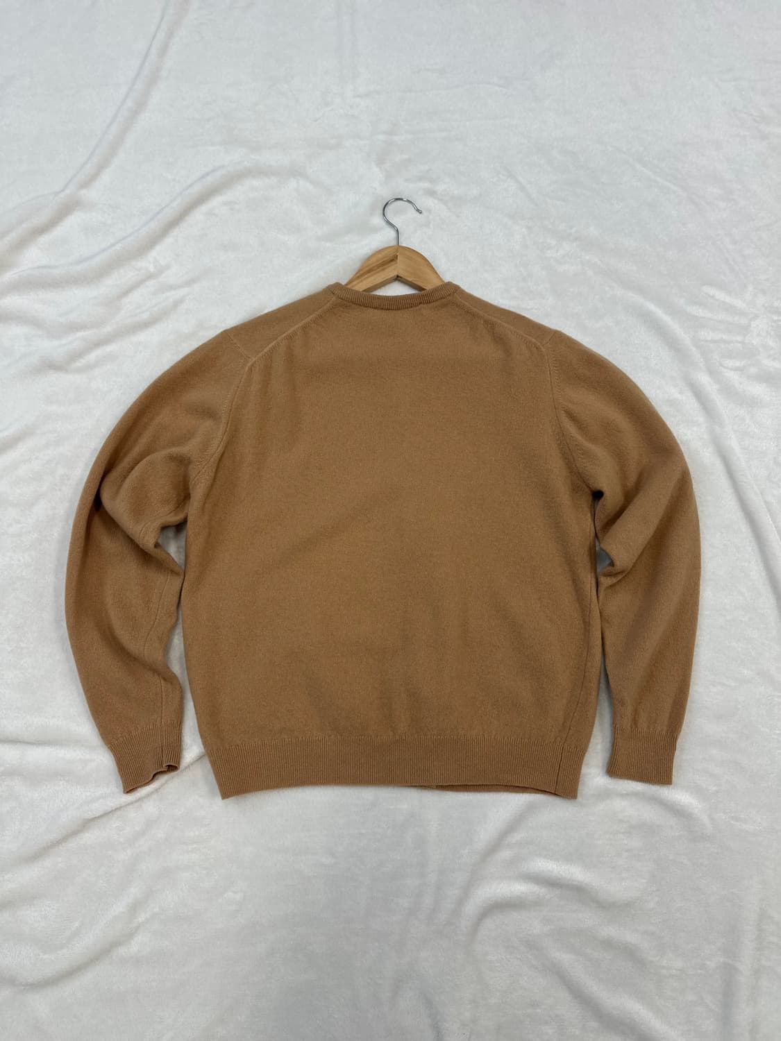 (42)버버리 금장단추 램스울 가디건 베이지 상품이미지6