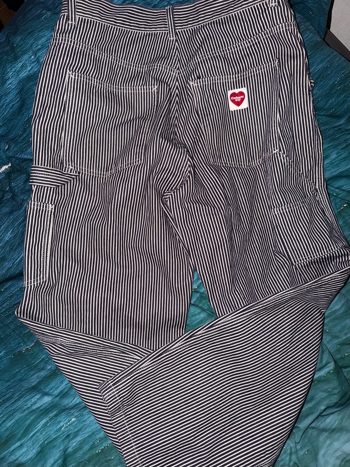 [S]칼하트 WIP 테렐 싱글 니 스트라이프 팬츠 상품이미지1