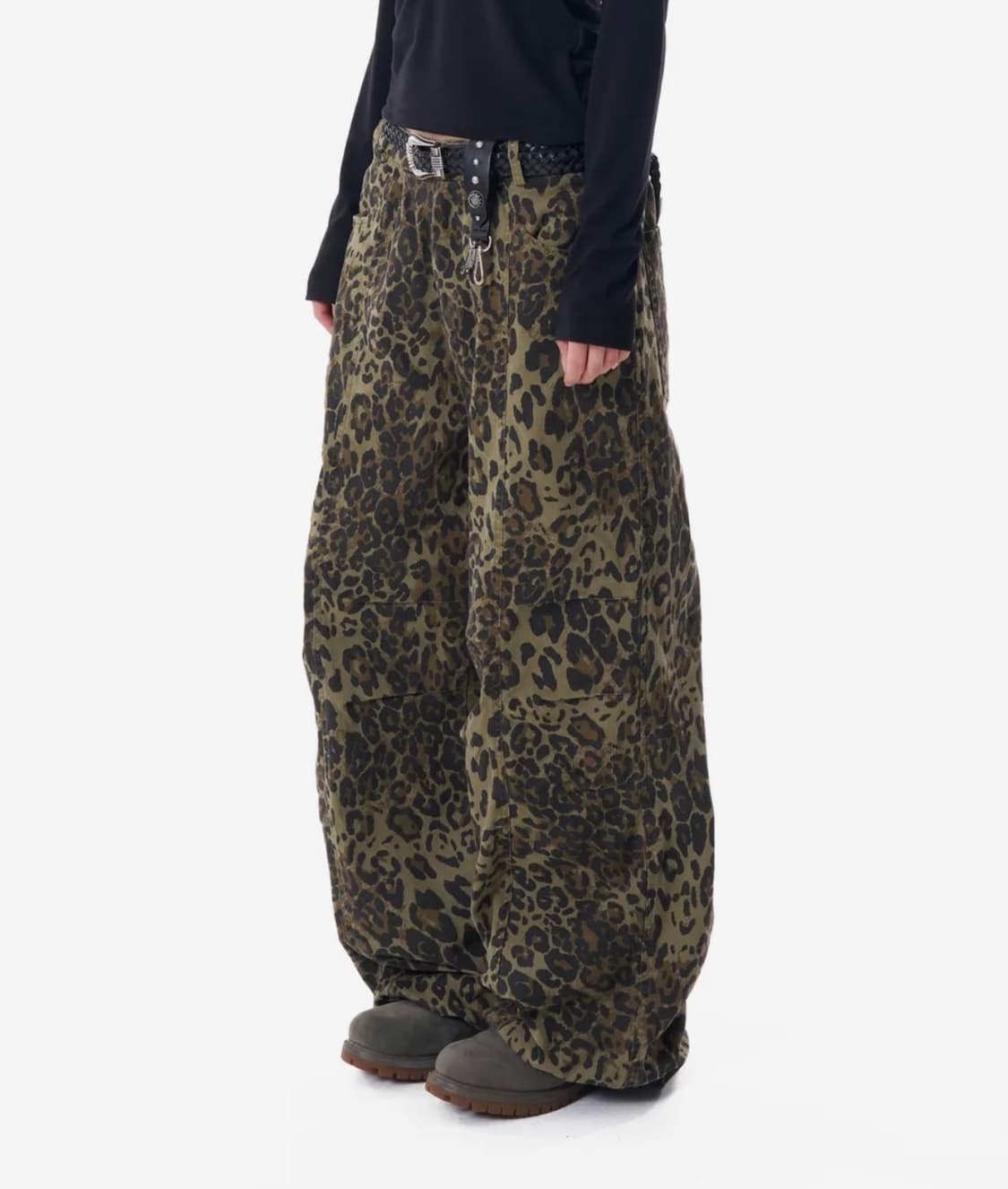 아캄 핀턱레오파드팬츠 상품이미지1