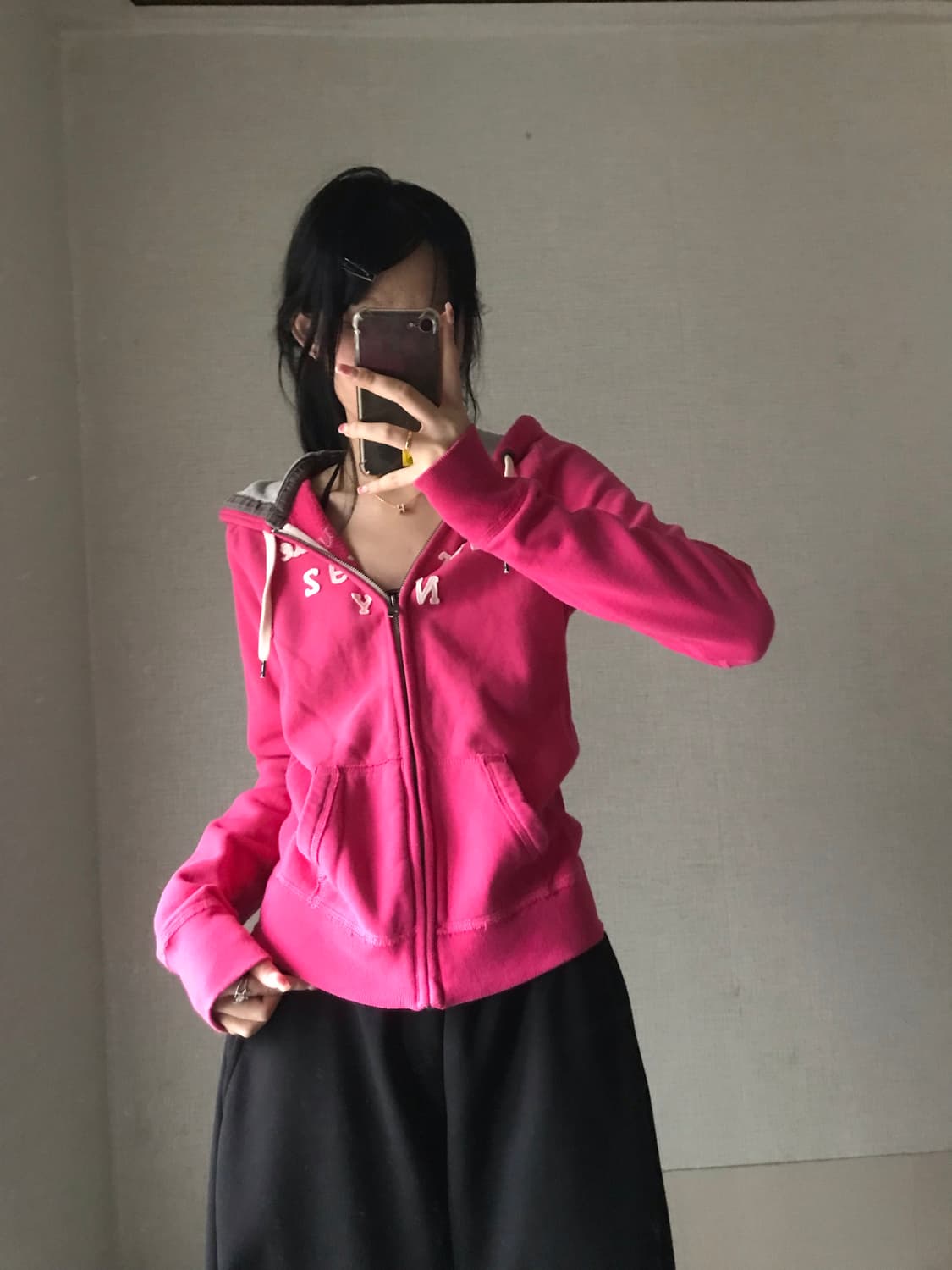 아베크롬비 핑크 후드집업 상품이미지2