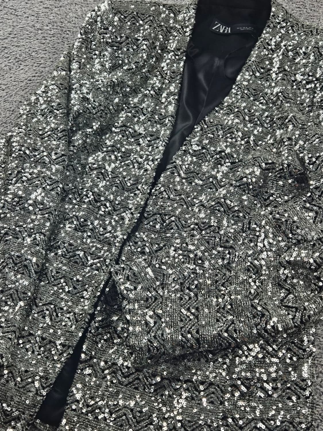 ZARA 실버 스팽글 블레이저 자켓 ( XL ) / 11248 상품이미지6