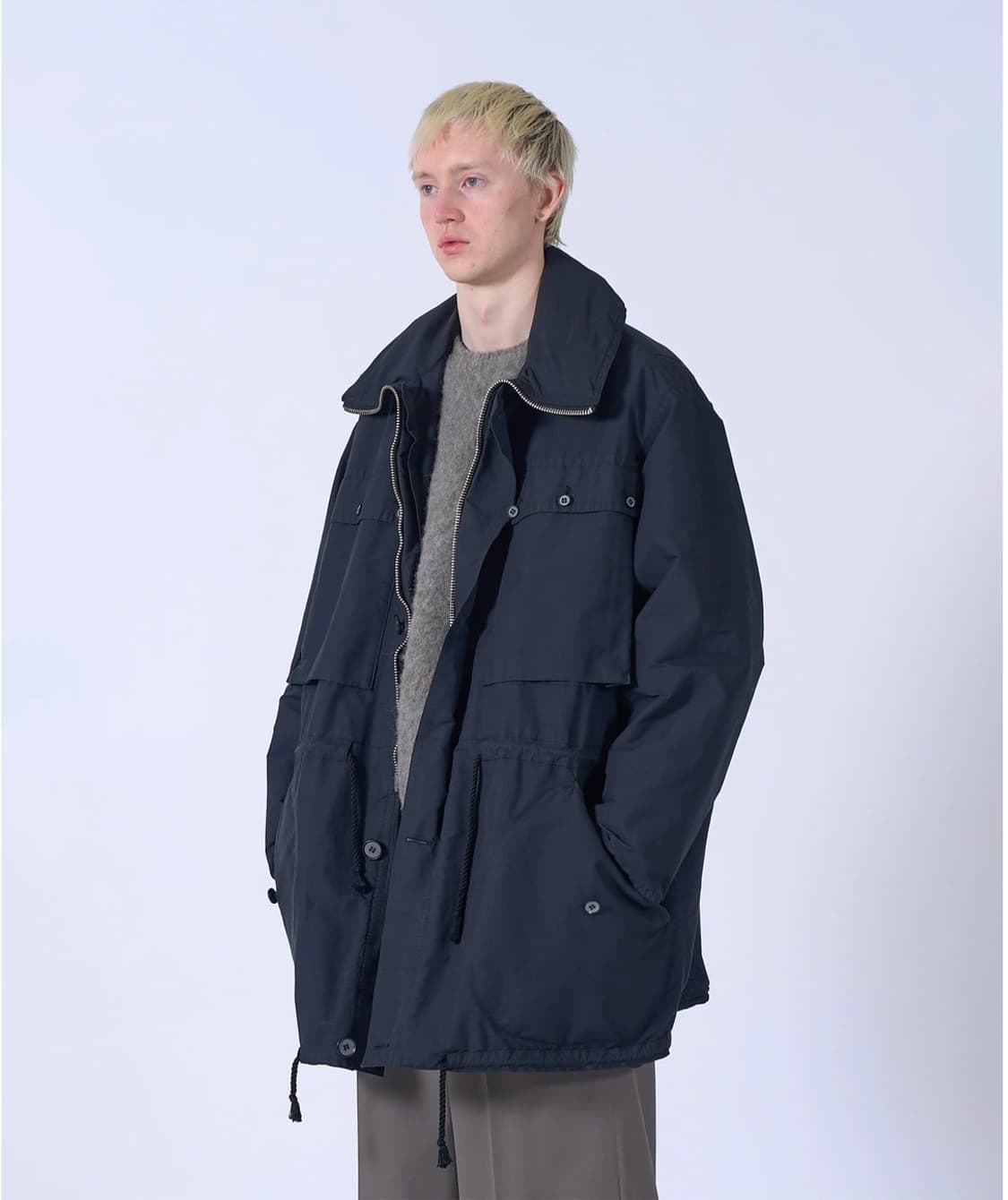 YOKE / 요크 리사이클 하프코트 블랙 / 3 상품이미지2