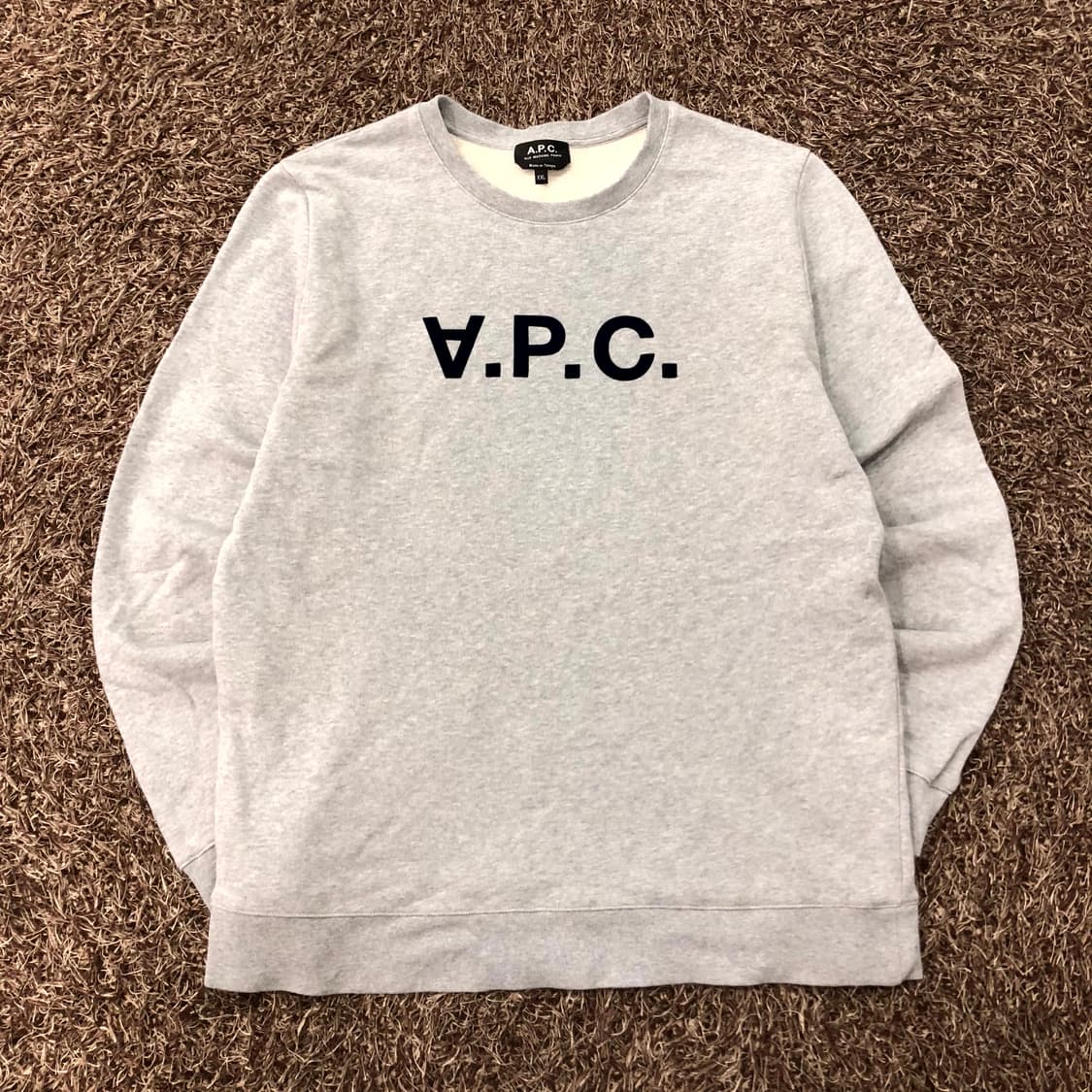  XXL APC 아페쎄 로고 맨투맨 스웻셔츠 상품이미지1