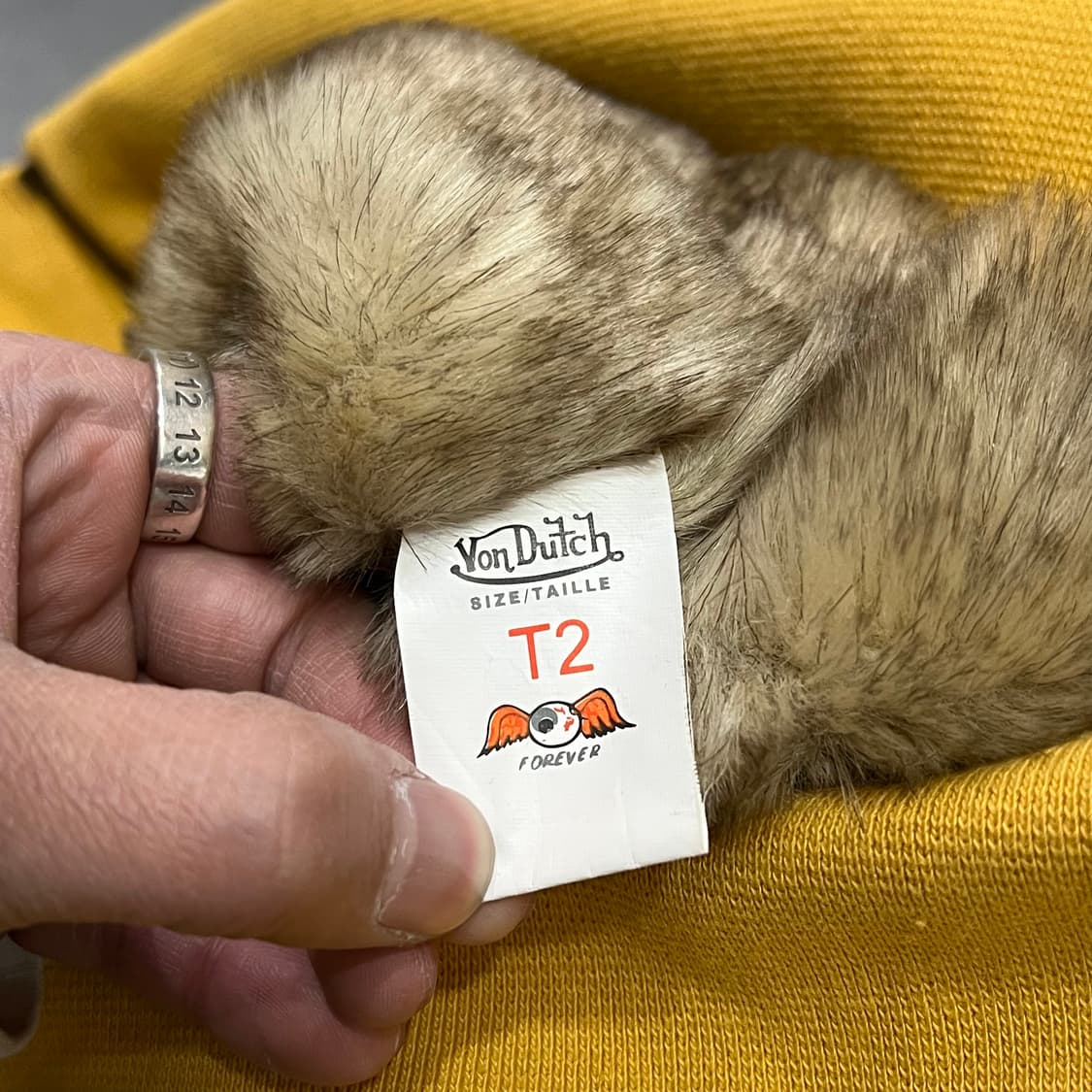 본더치 자수 레터링 퍼 자켓 y15400 상품이미지9