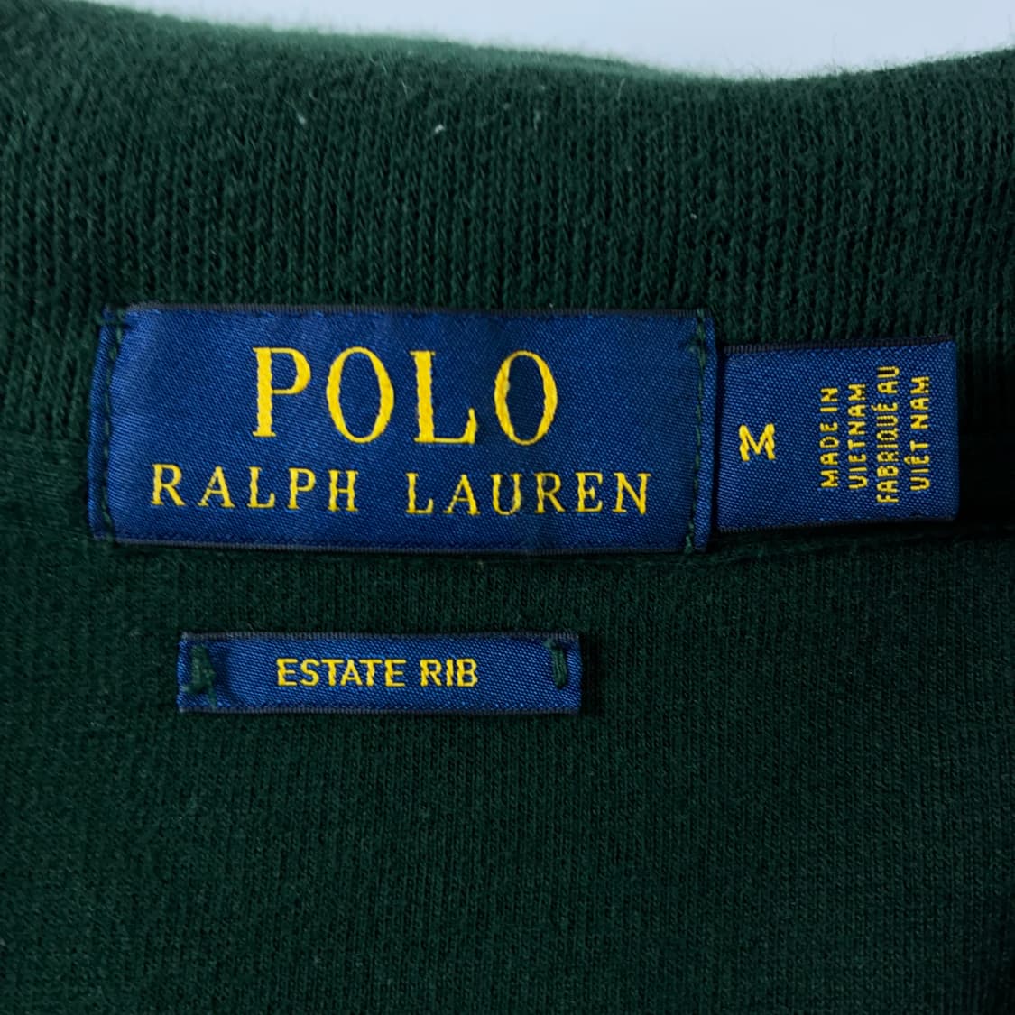 Polo  폴로 랄프로렌 자수 코튼 에스테이트립 그린 반집업 니트  상품이미지5