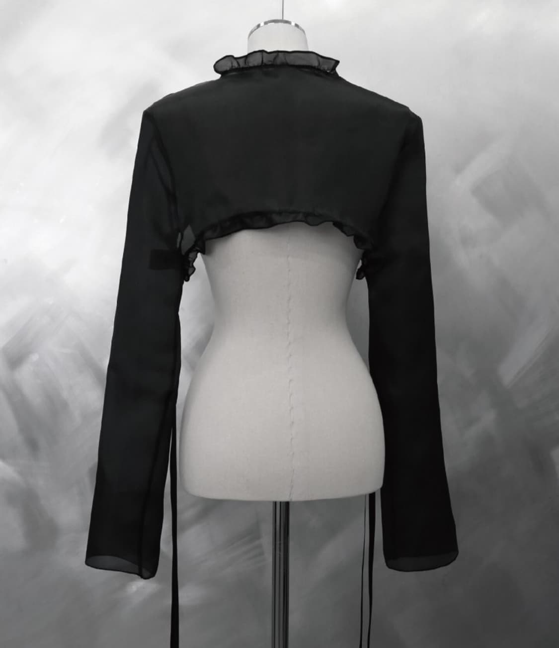 DARLINGYOUAREBAD MESH BOLERO BLACK 상품이미지2