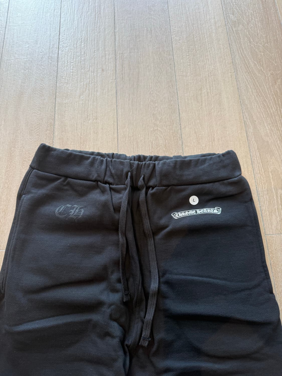 크롬하츠 스크롤 로고 스펠아웃 스웨트팬츠 블랙 L 상품이미지2