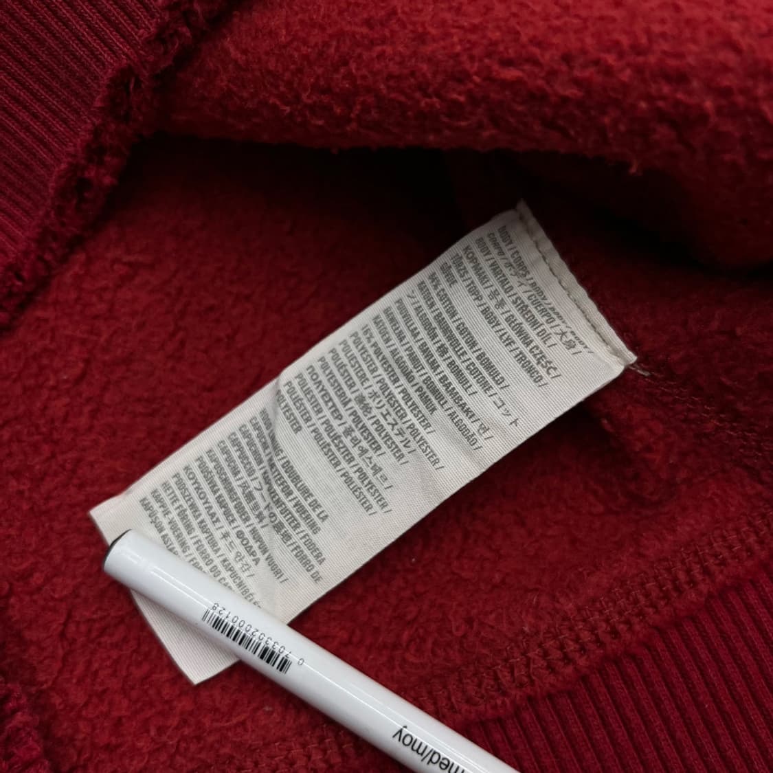 아베크롬비 센터로고 딥레드 후드집업 M 상품이미지6