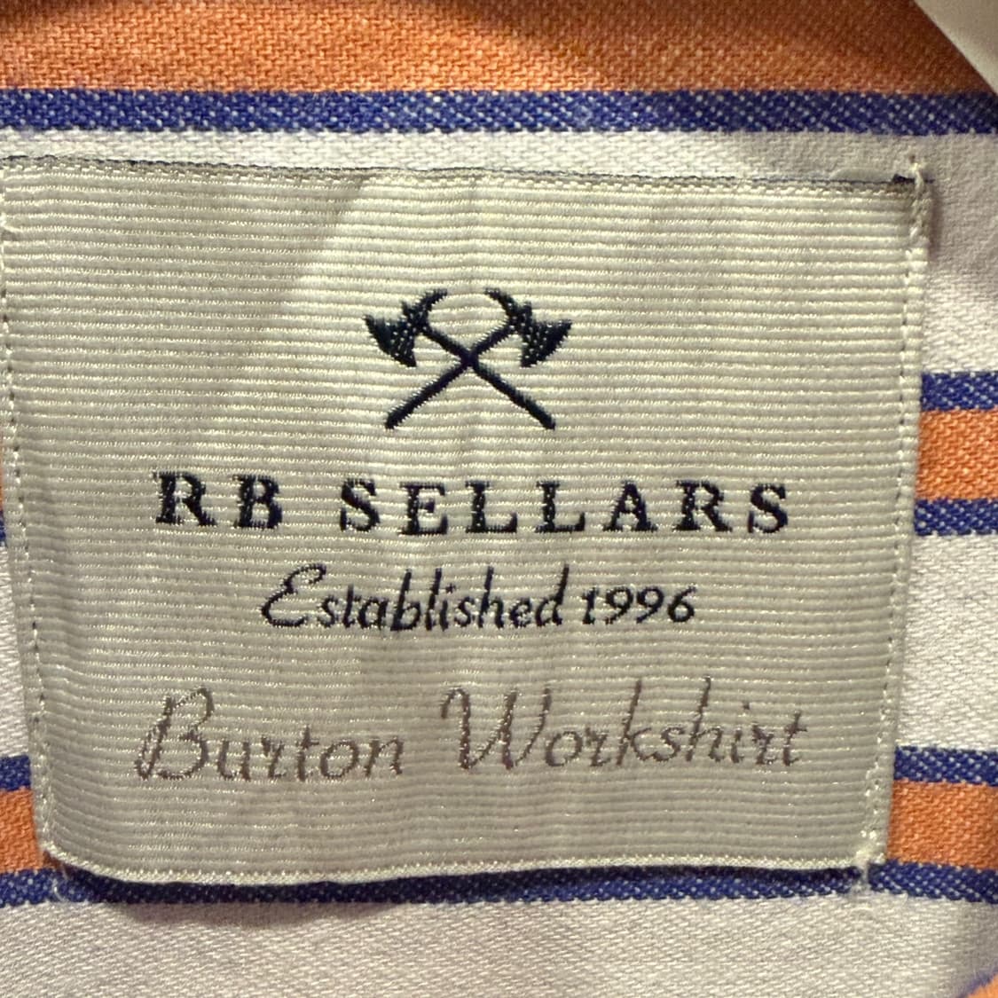 USA VINTAGE 하프플라켓 스트라이프 셔츠 투포켓 디테일 오렌지 상품이미지5