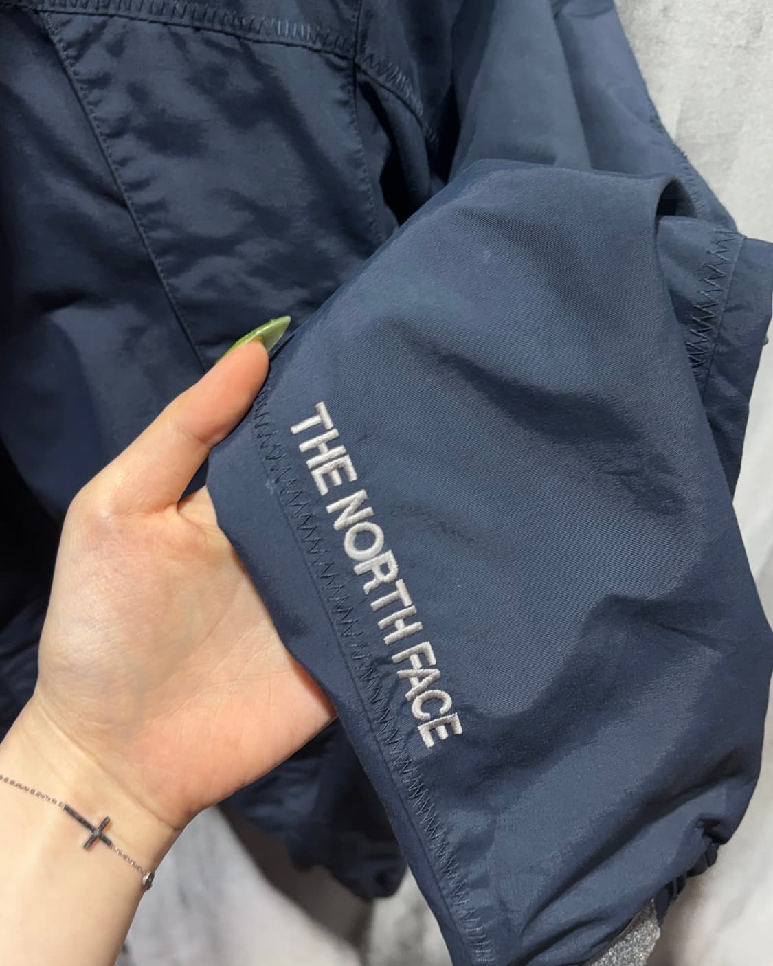 S 노스페이스 심볼로고 네이비 나일론 후드 자켓 상품이미지5