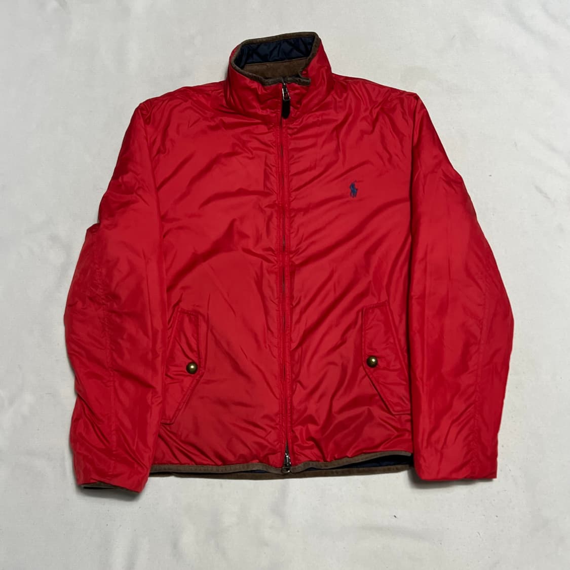 L 폴로랄프로렌 리버시블 네이비 레드 퀼팅 자켓 상품이미지4