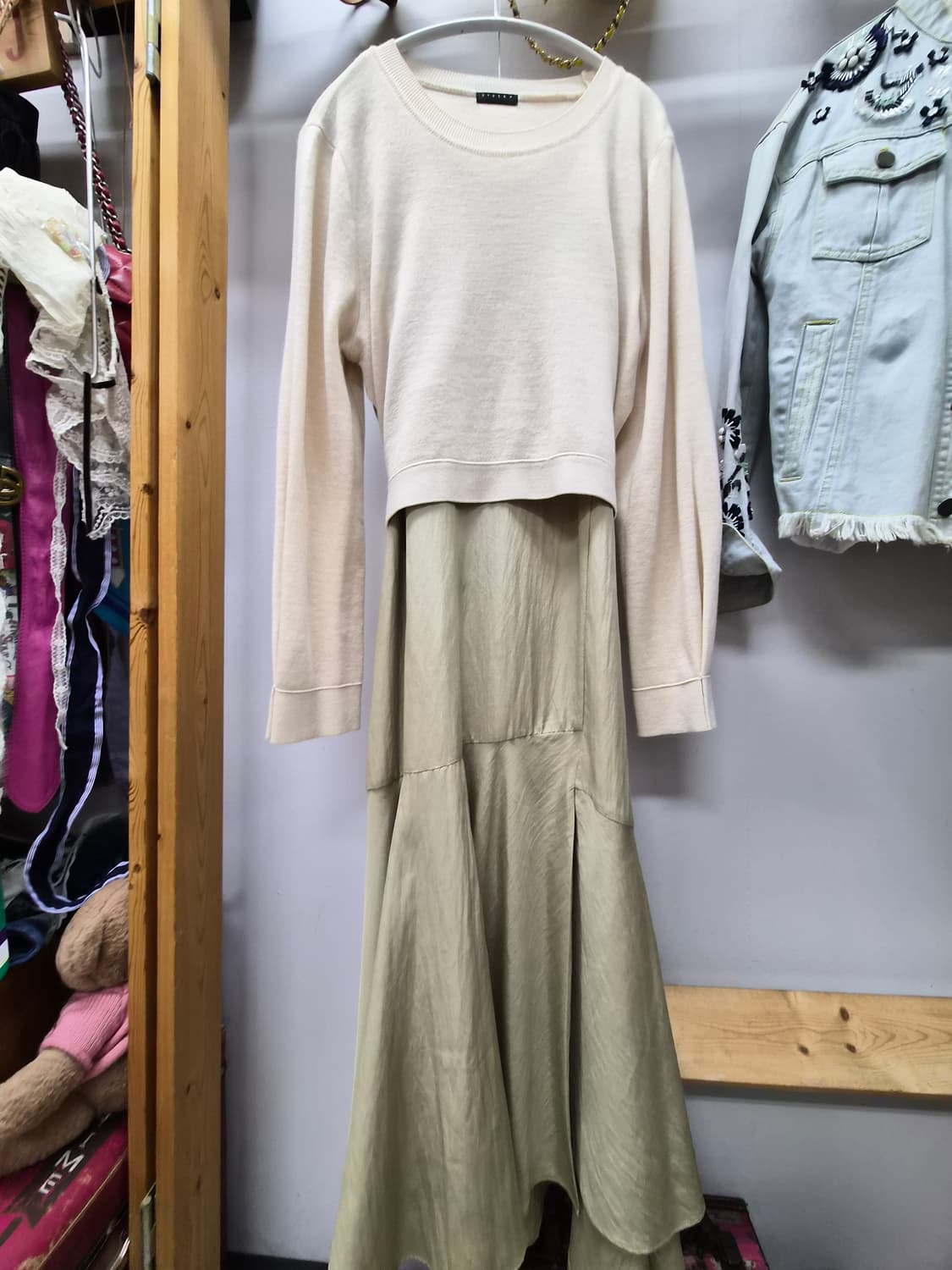 시슬리 SISLEY 레이어드 니트 원피스 상품이미지6