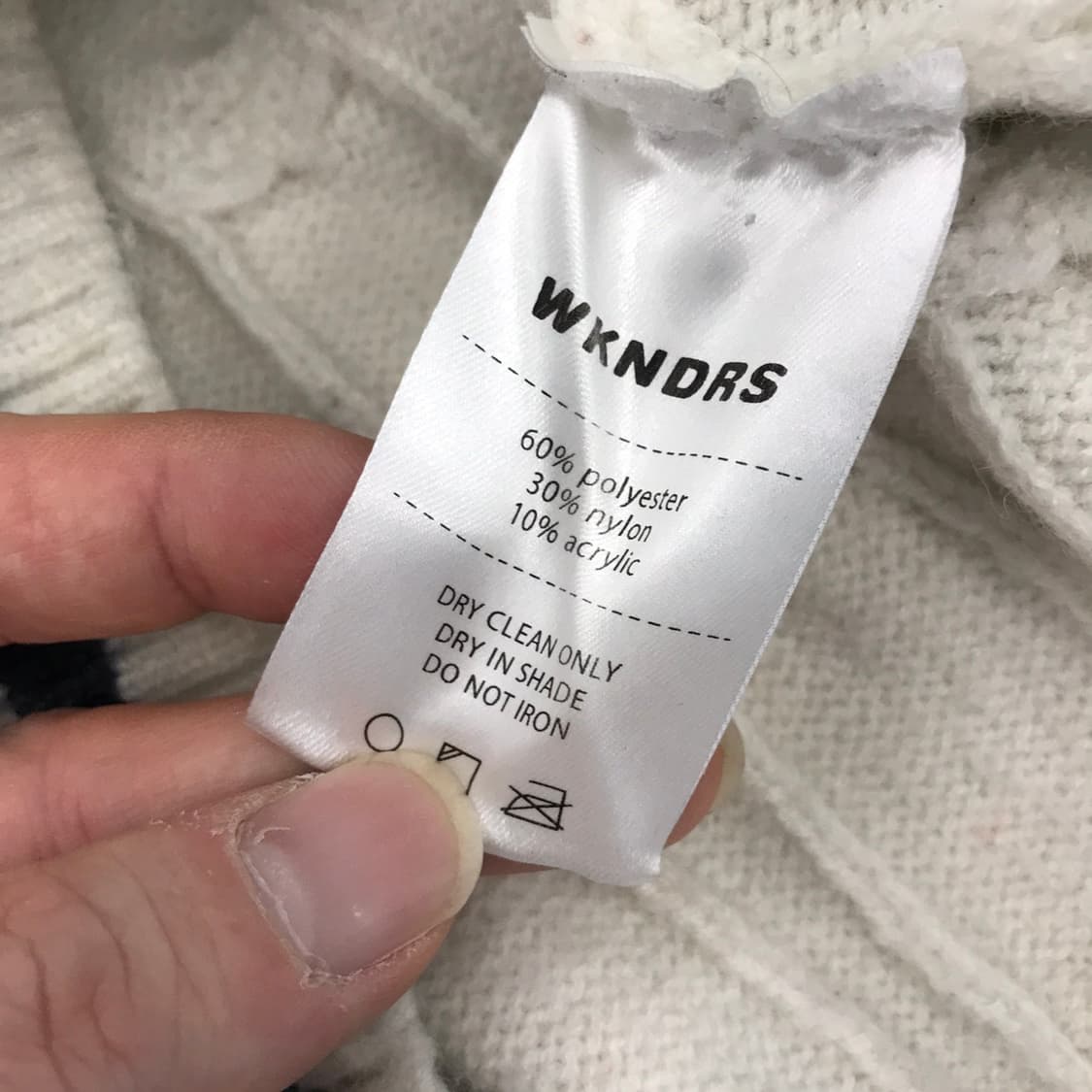 위캔더스 WKNDRS 넥케이블 브이넥니트 [L] 상품이미지6