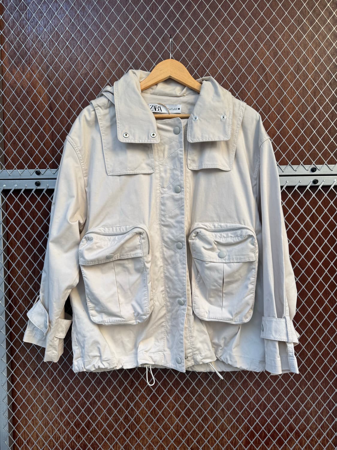 zara 자라 포켓 파카 리미티드 에디션 아이보리 자켓 M 상품이미지9