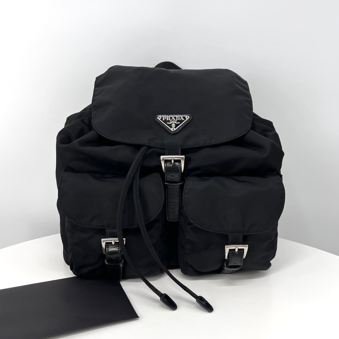 [감정완료] 프라다 나일론 삼각로고 백팩 블랙 상품이미지2