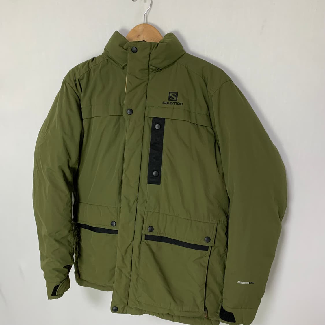 살로몬 퍼 후드 패딩 점퍼 카키 00s 2010 y2k 빈티지 상품이미지2