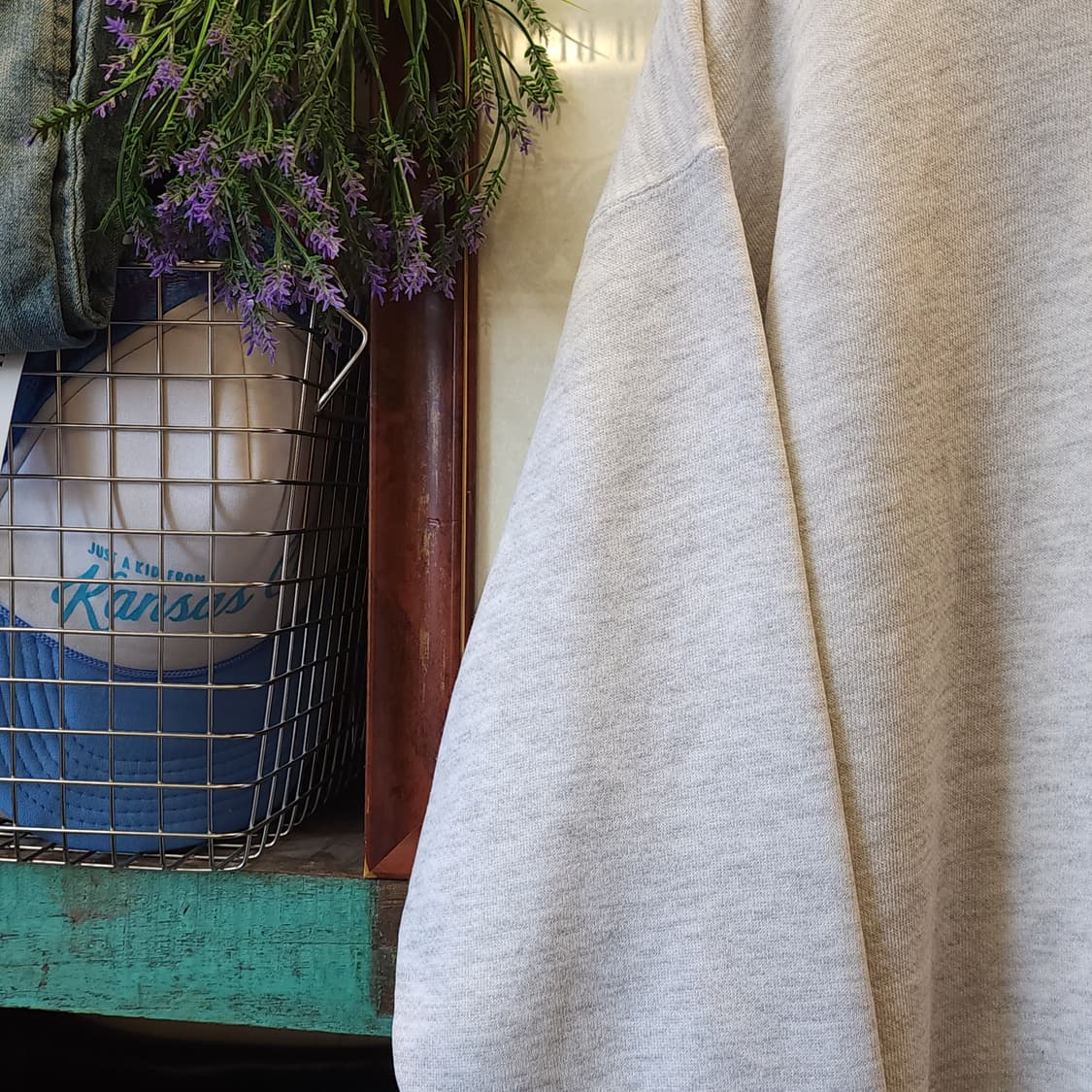 90s Lee 빈티지 스웻셔츠 플레인 스웻셔츠 오트밀 화이트 L 상품이미지5