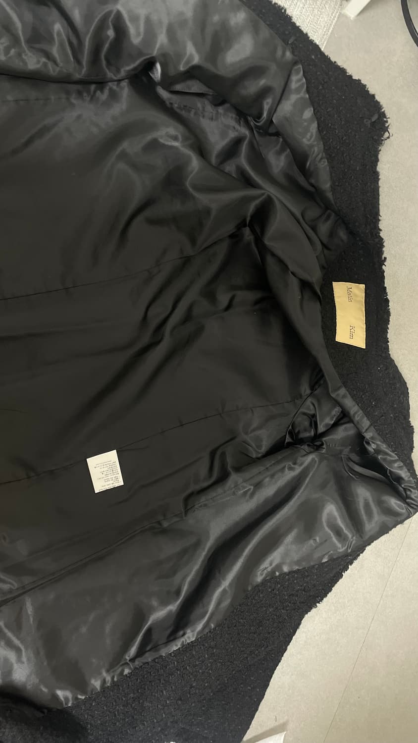 마땡킴 트위드 자켓 블랙 오버핏 상품이미지8