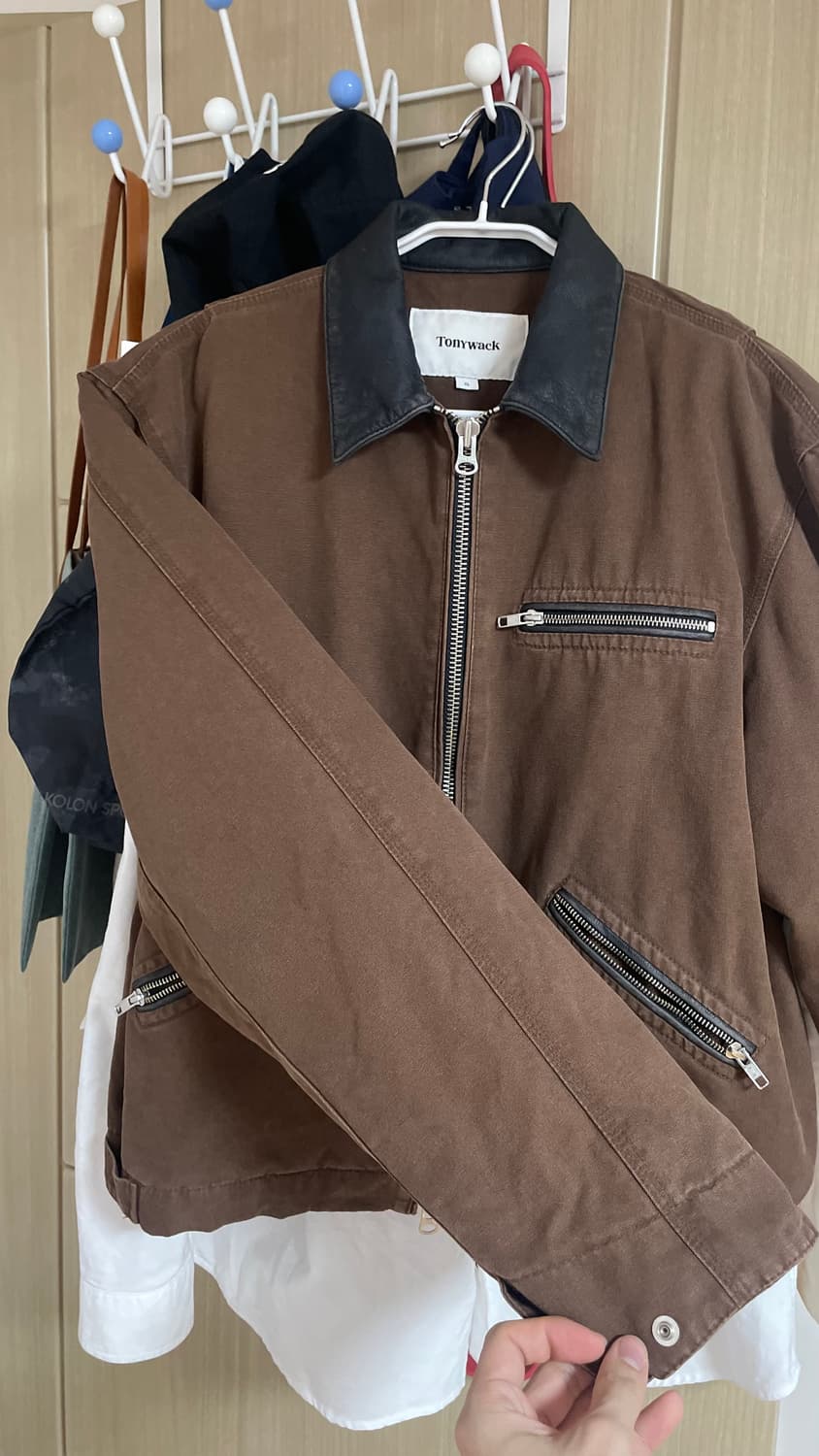 토니웩 레더 카라 워크 자켓 XL 상품이미지2