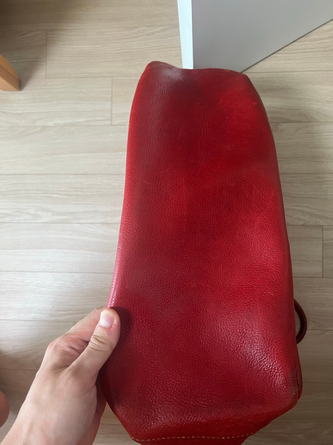 본쿠라 홀스하이드 토트백 레드 상품이미지5