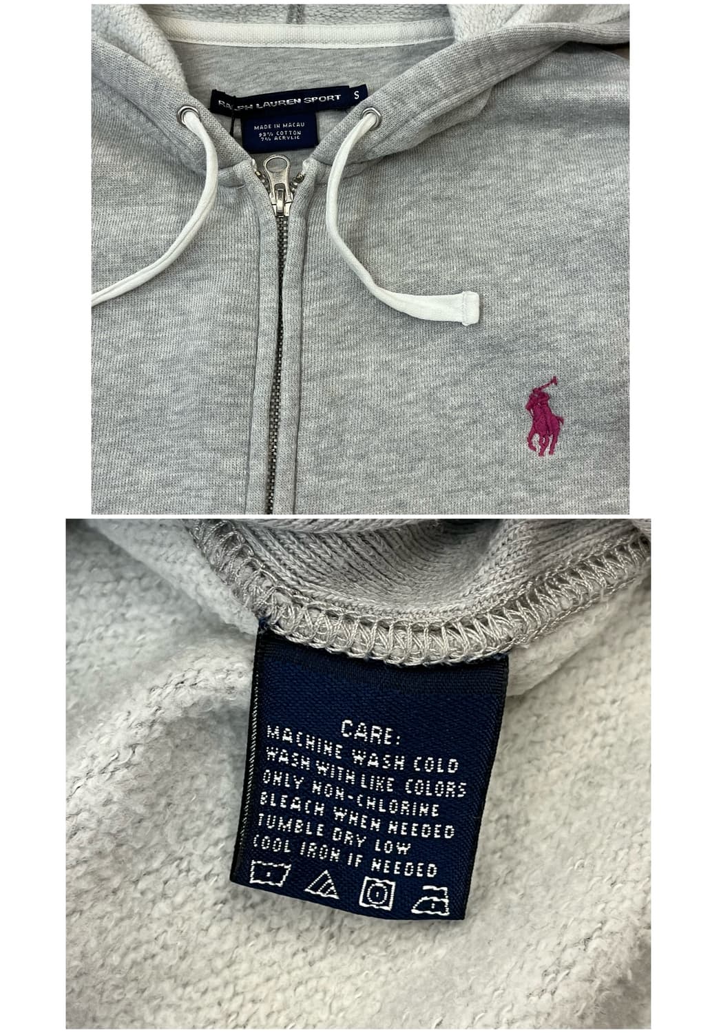 폴로 랄프로렌 후드집업 그레이 S #csz1831 상품이미지4