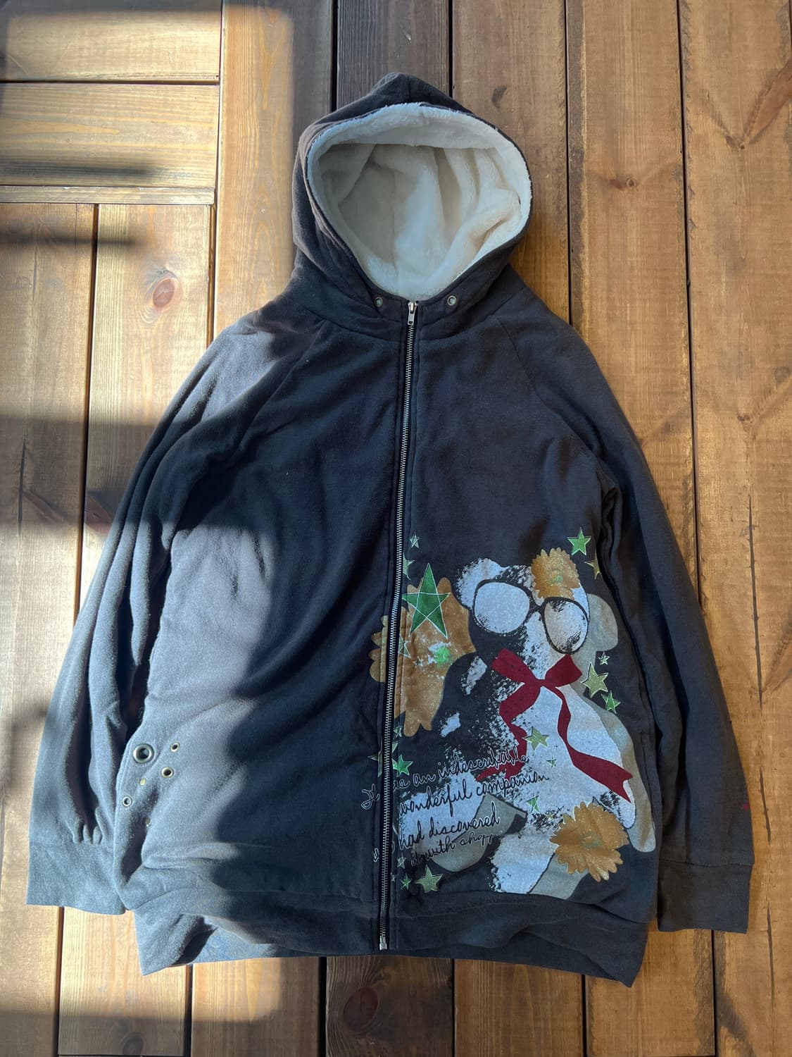 초코 베어 스타 플리스 후드집업 상품이미지7