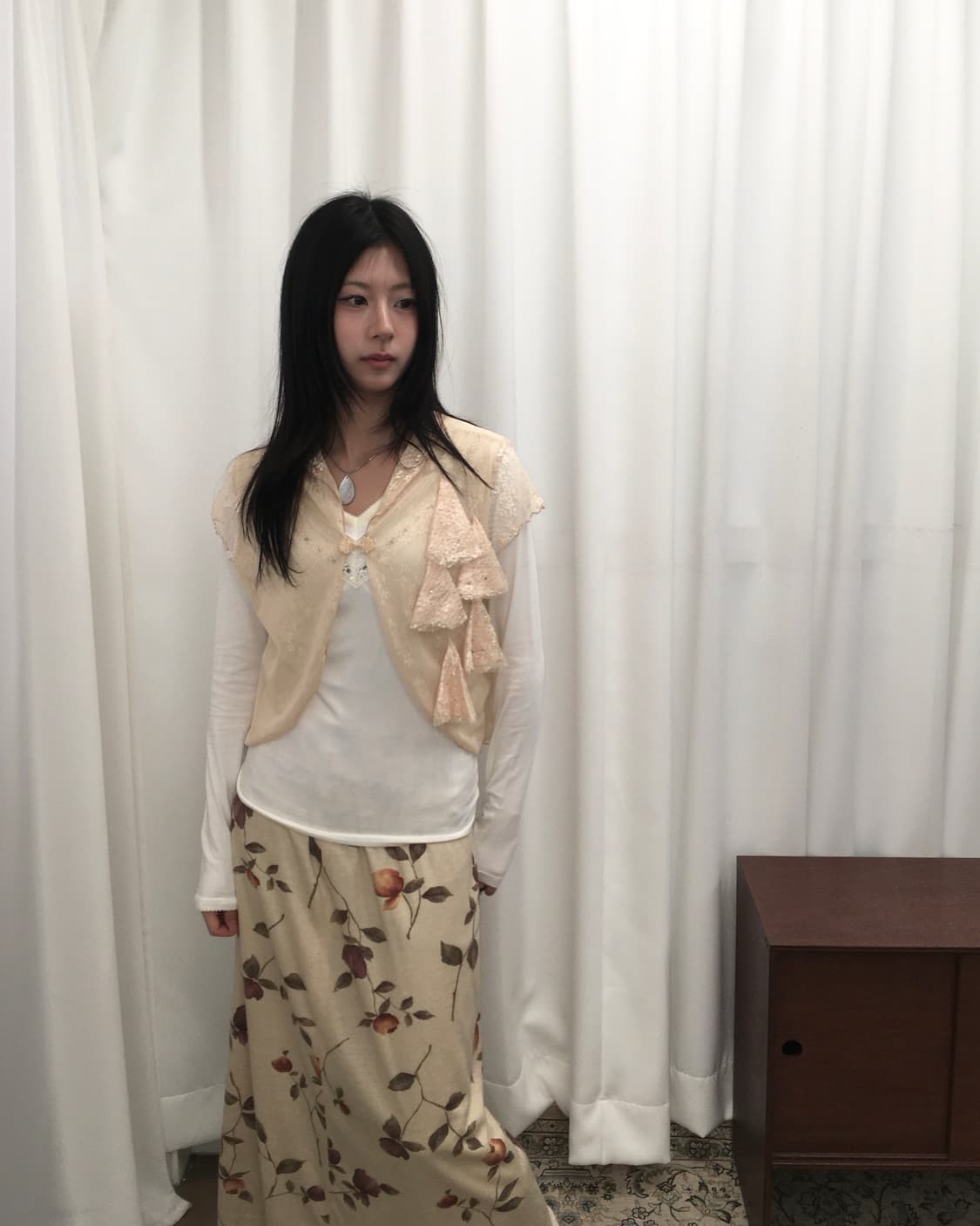 아이보리 프릴 가디건 상품이미지2