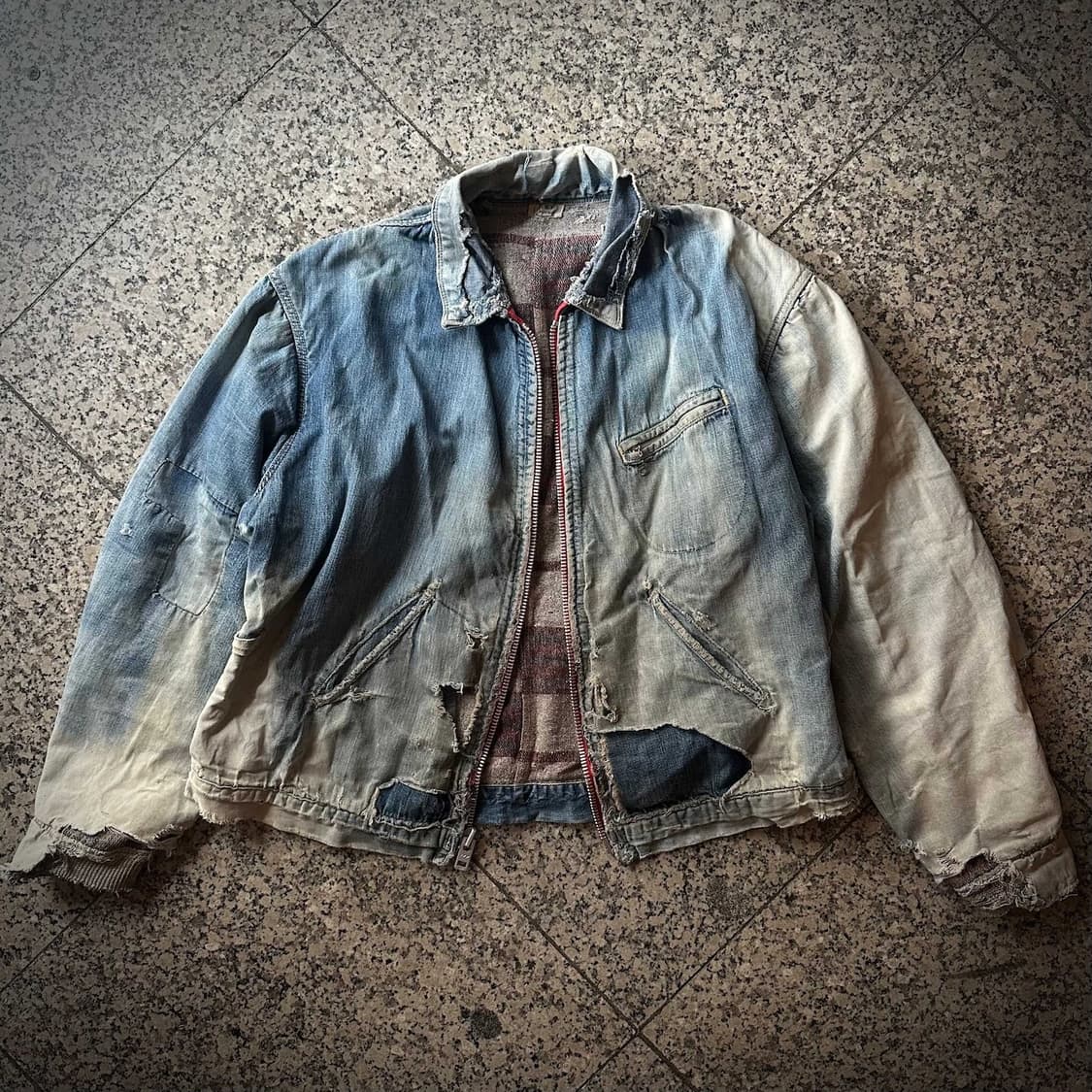 50s Key Imaprial Thrashed Denim Jacket 상품이미지1