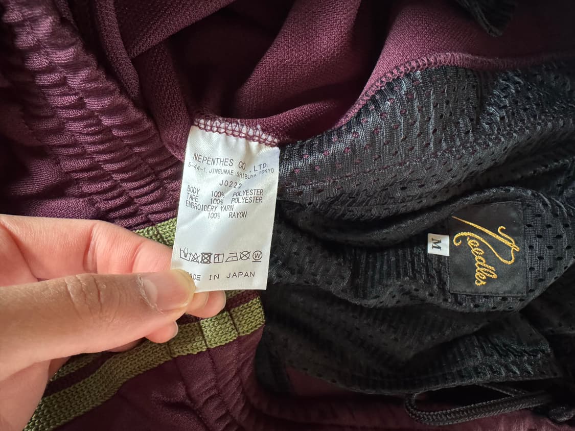 니들스(Needles) 마룬 스트레이트 트랙팬츠 M사이즈 상품이미지5