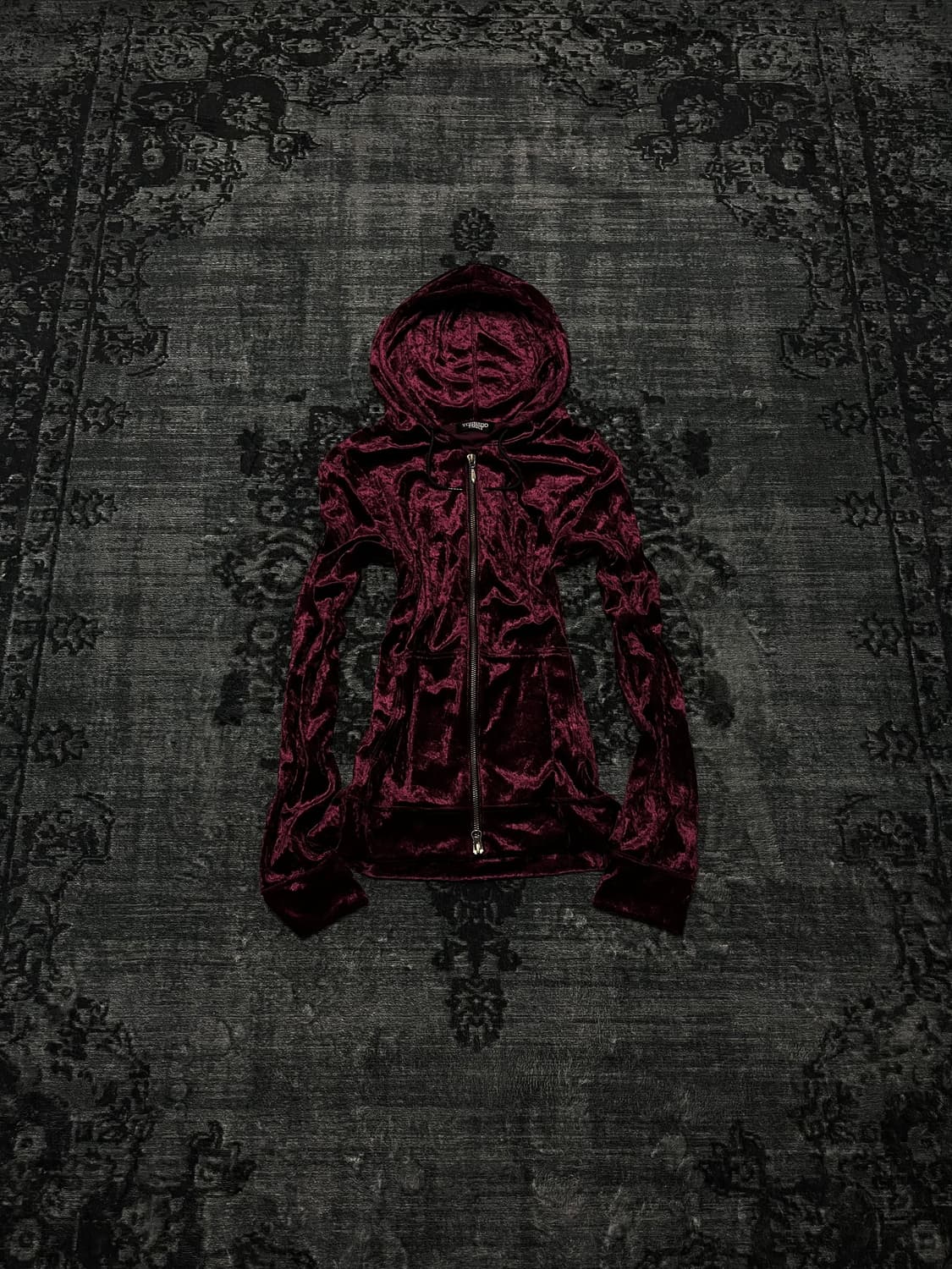 Tornado mart 00s violet velour hoodie 상품이미지1