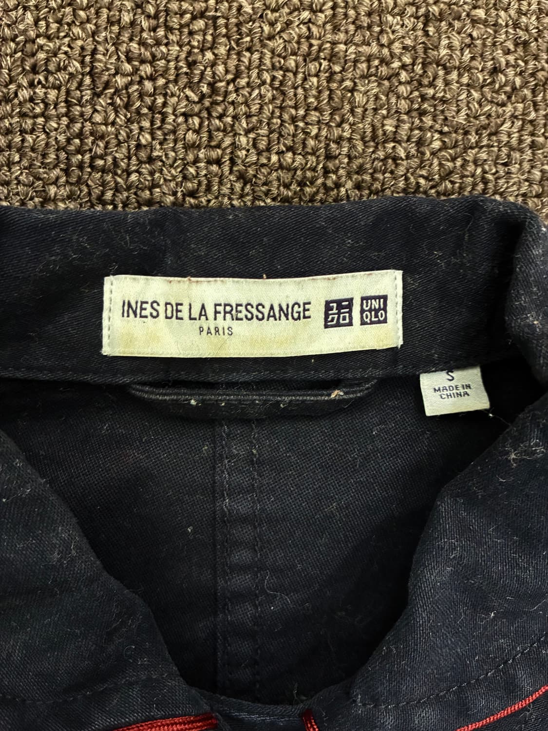 S)유니클로x이네스 드 라 프레상쥬 빈티지 흑청 자켓 상품이미지5