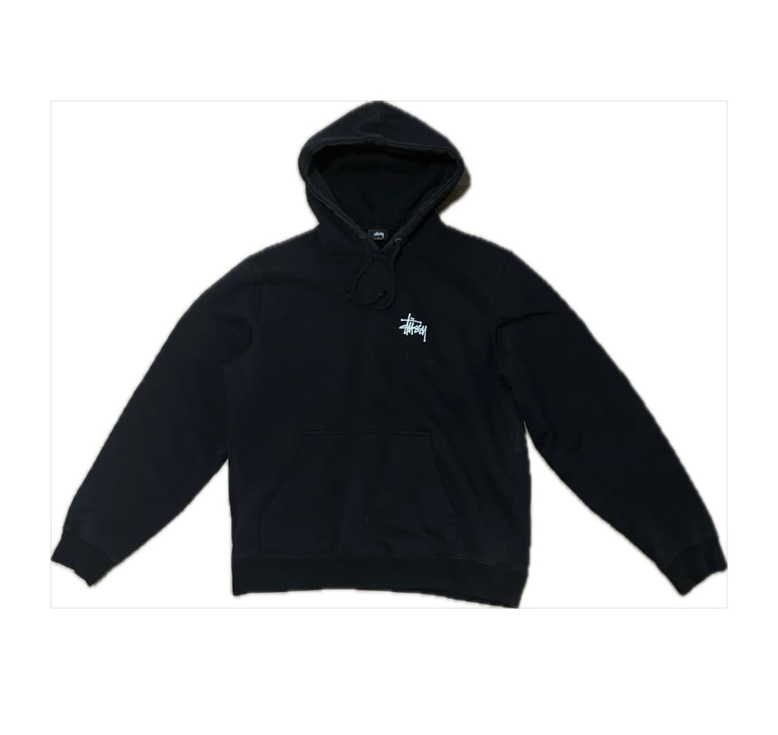 스투시 베이직 스투시 후드 블랙 L 상품이미지2