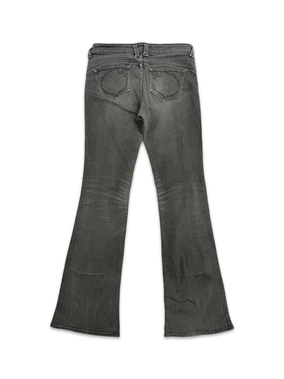 빈티지 그레이 자수 포인트 로우라이즈 부츠컷 데님 팬츠 상품이미지6